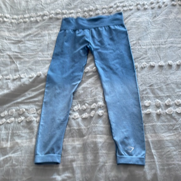 Gymshark Adapt Ombre Seamless Leggings in Light Blue Marl/Blue Size Medium - Picture 4 of 11